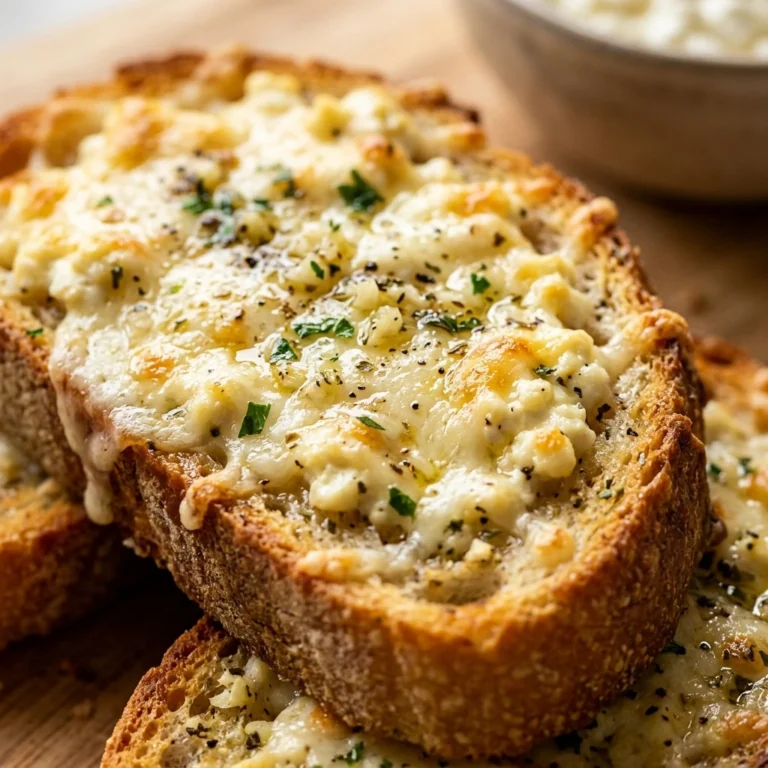 Cottage Cheese Garlic Bread High Protein Cheesy