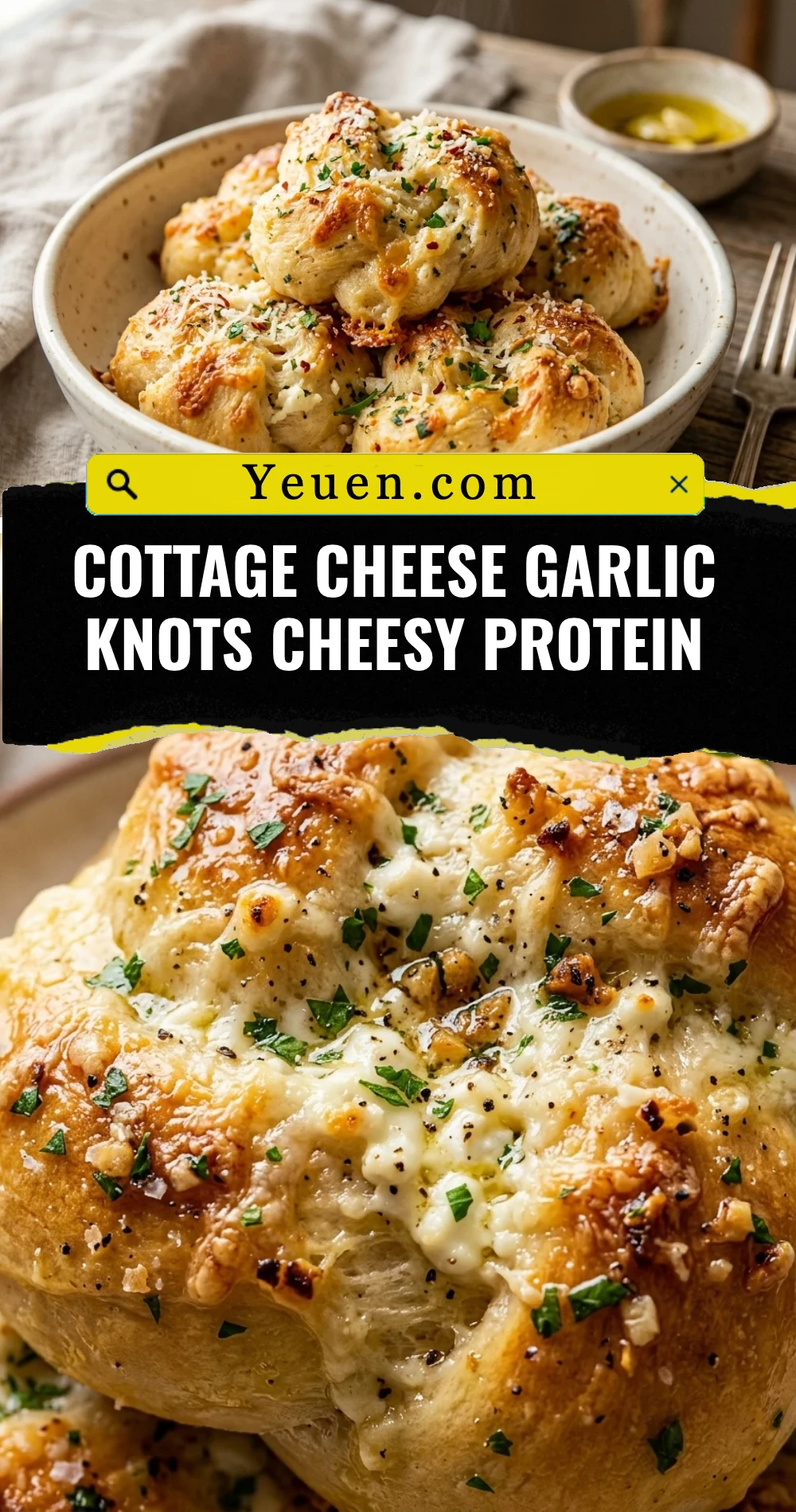 Cottage Cheese Garlic Knots Cheesy Protein