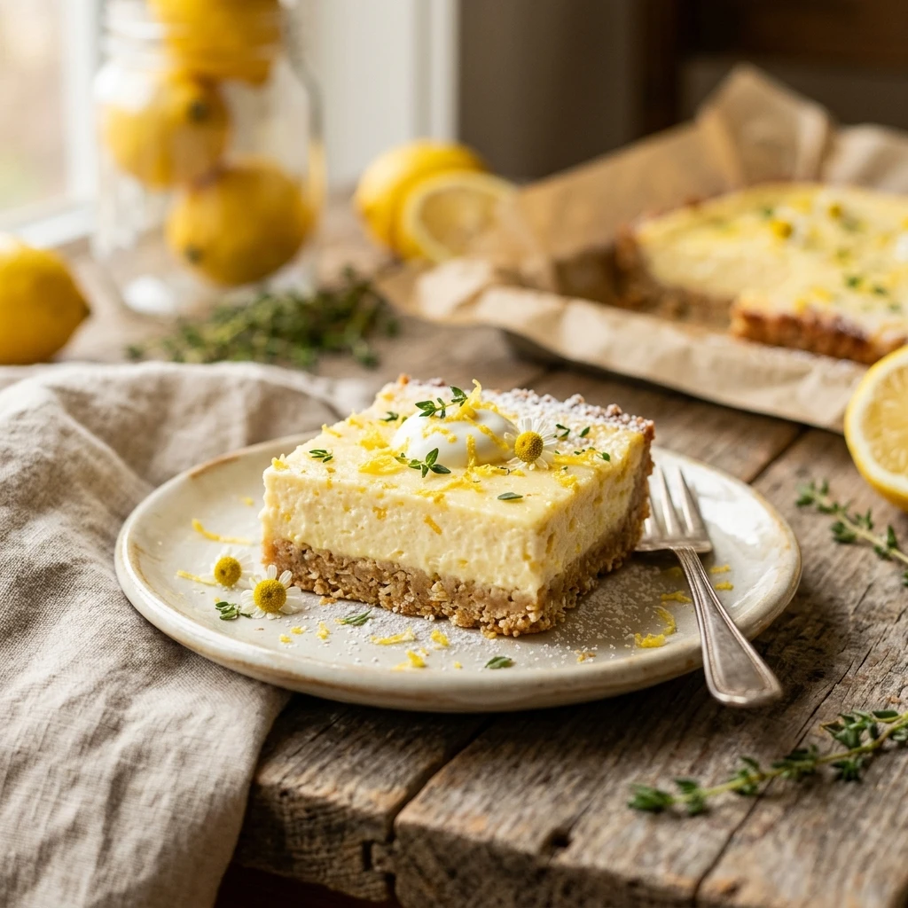 Cottage Cheese Lemon Bars High Protein Zesty