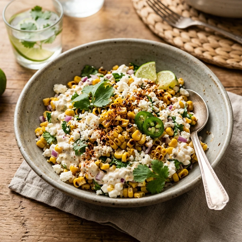 Cottage Cheese Mexican Street Corn Salad High Protein