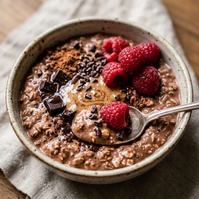 Cottage Cheese Overnight Oats Chocolate High Protein 20g+ Easy