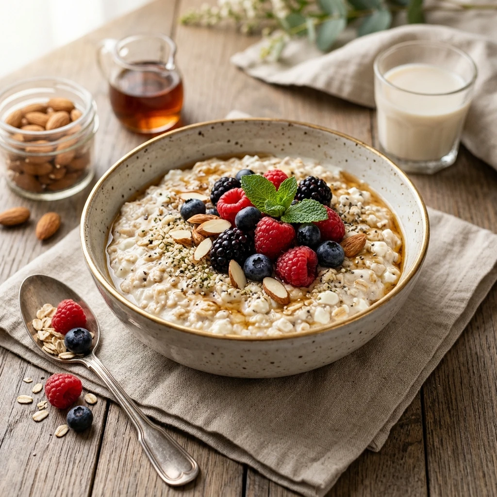 Cottage Cheese Overnight Oats High Protein 20g+ Easy Meal Prep