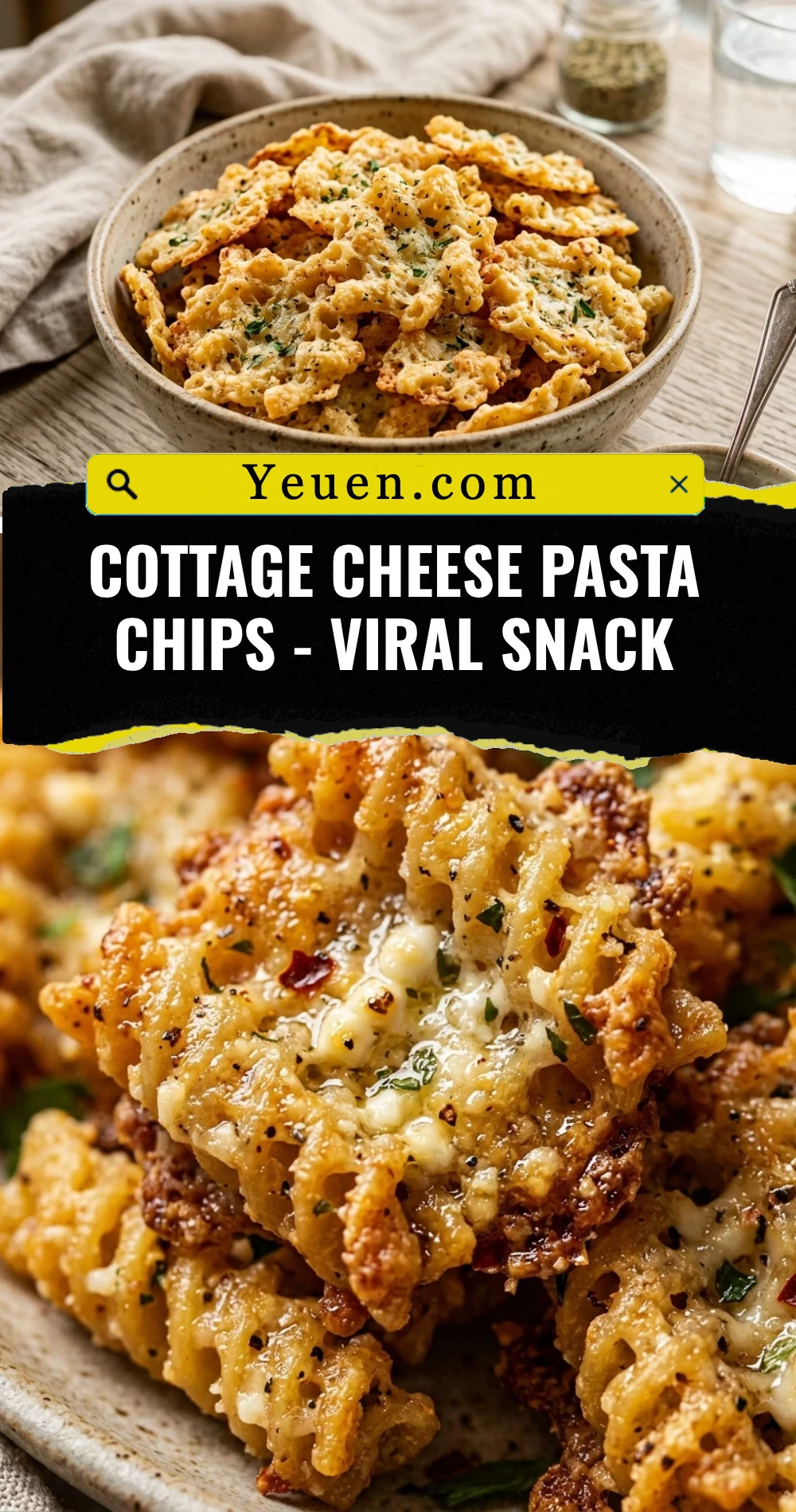 Cottage Cheese Pasta Chips - Viral Snack