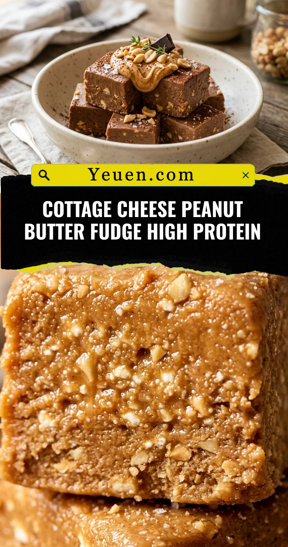 Cottage Cheese Peanut Butter Fudge High Protein
