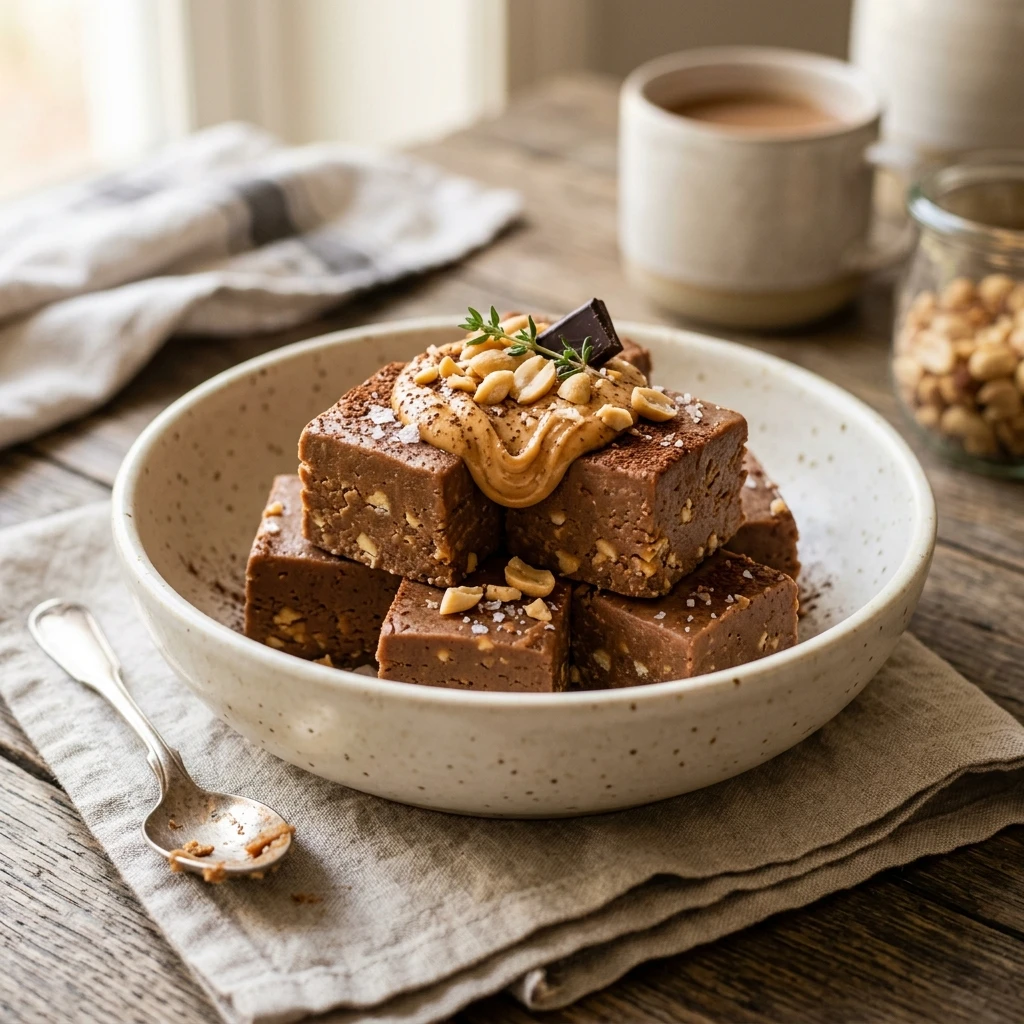 Cottage Cheese Peanut Butter Fudge High Protein