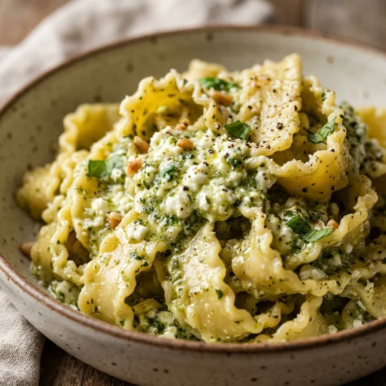 Cottage Cheese Pesto Pasta High Protein Creamy