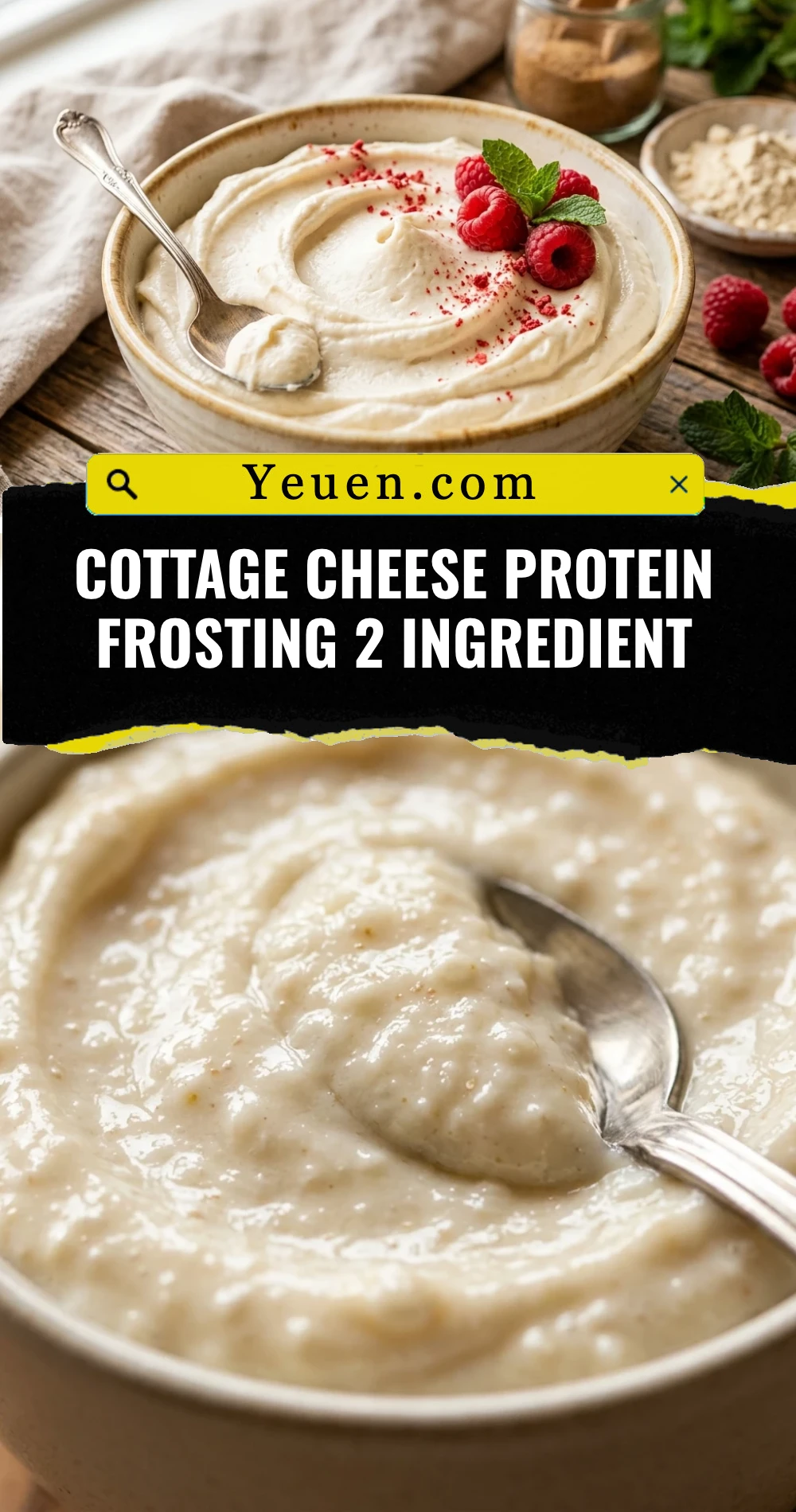 Cottage Cheese Protein Frosting 2 Ingredient