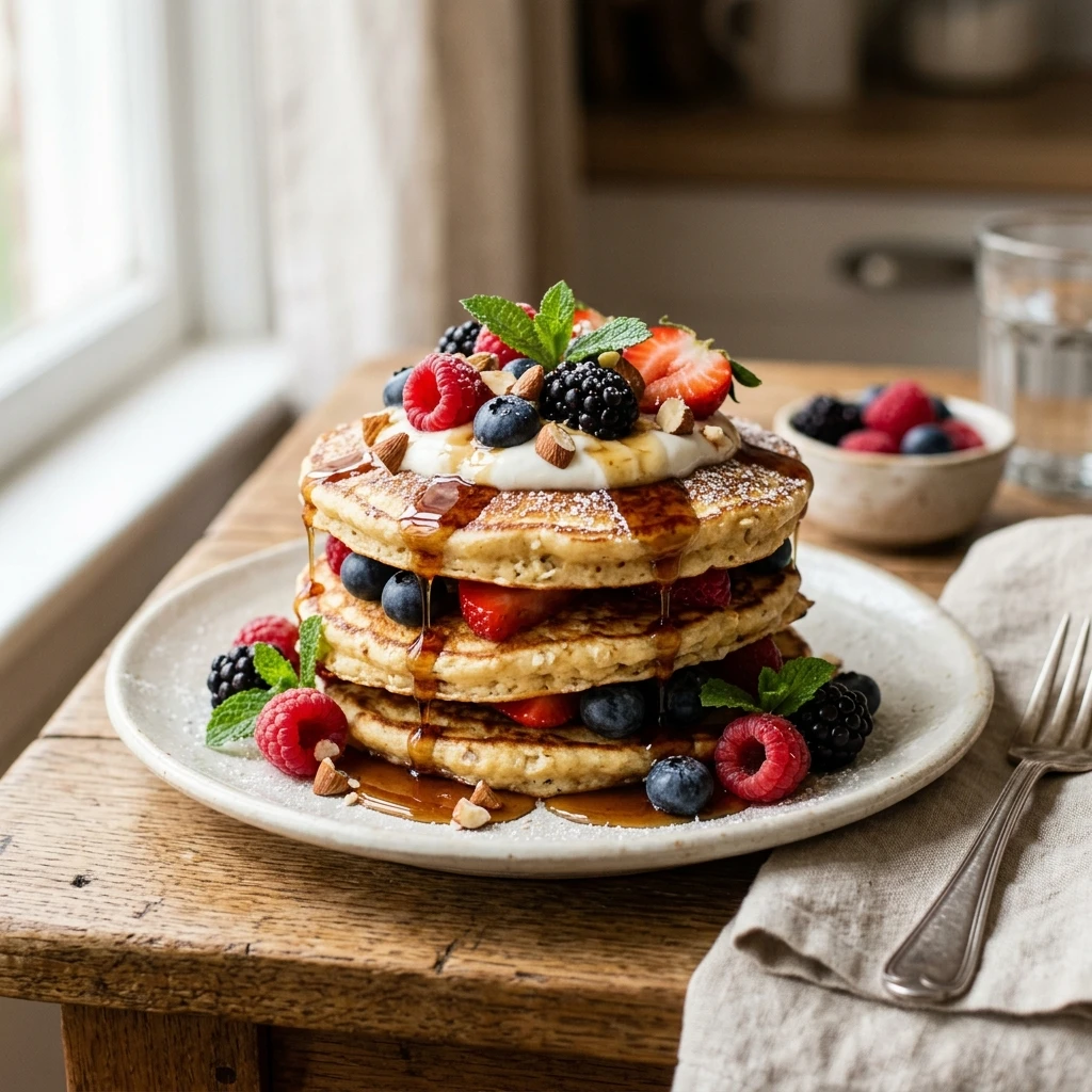 Cottage Cheese Protein Pancakes Dessert Style - 26g
