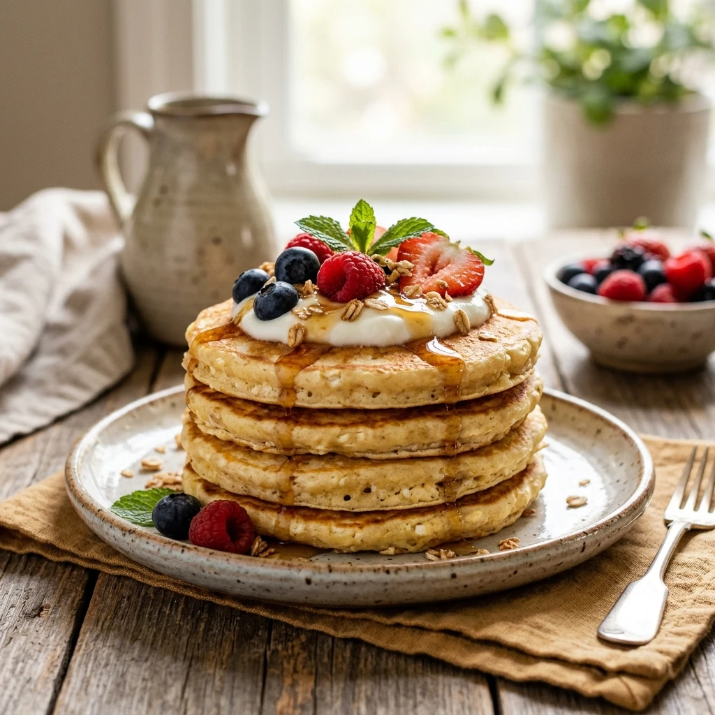 Cottage Cheese Protein Pancakes High Protein 20g+ 3 Ingredient Easy