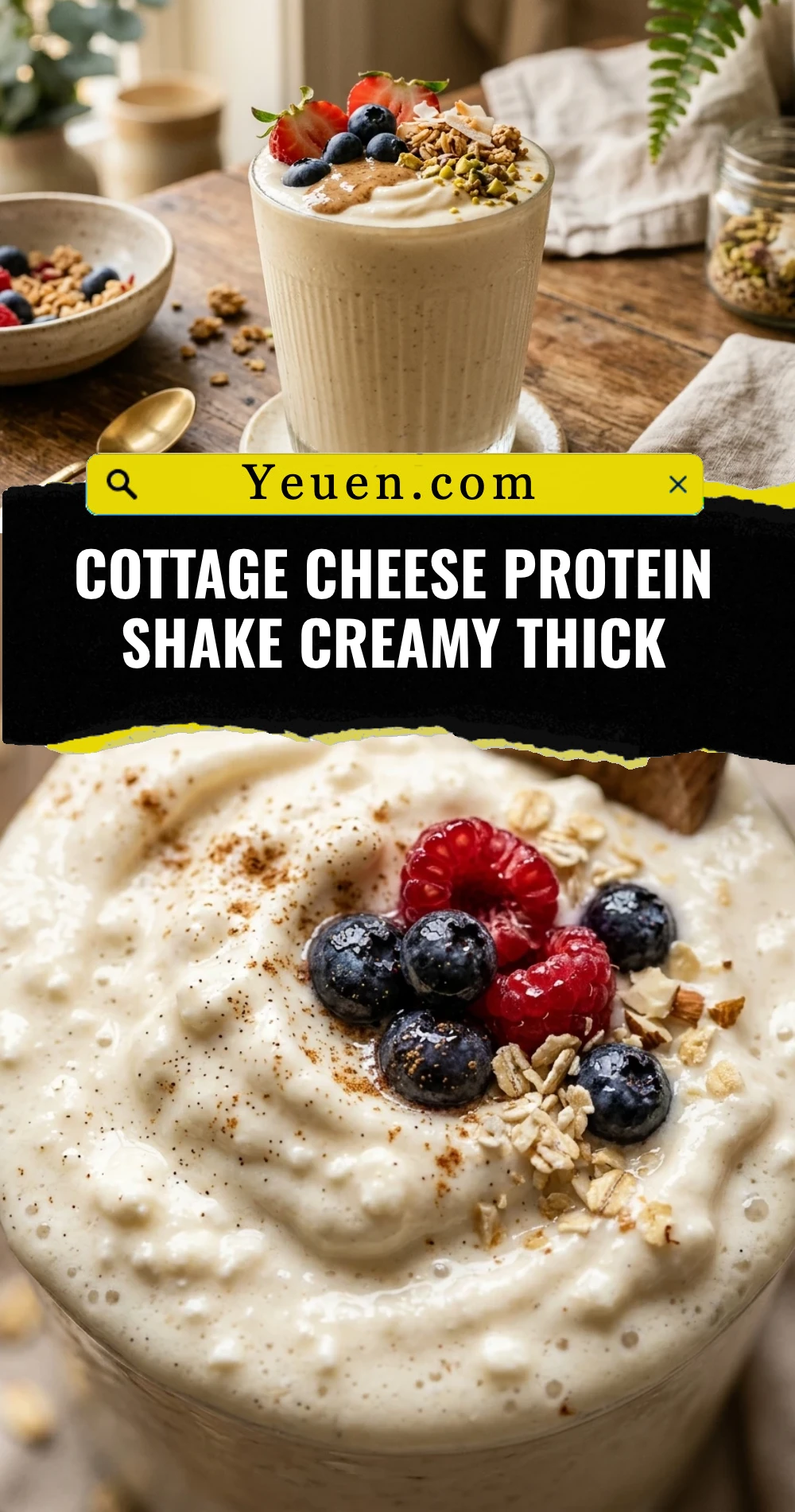 Cottage Cheese Protein Shake Creamy Thick