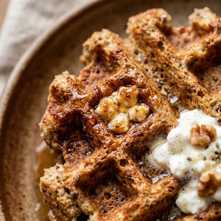 Cottage Cheese Protein Waffles Crispy