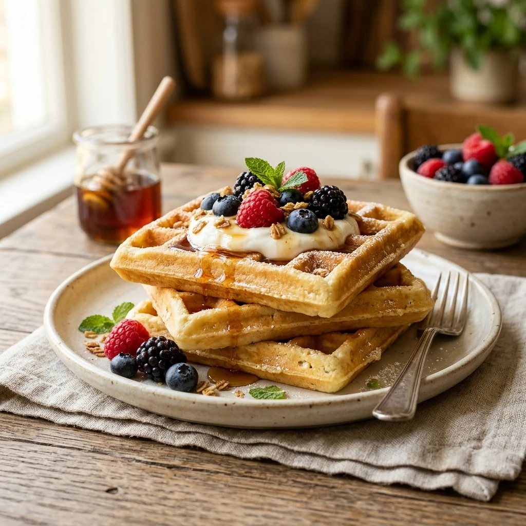 Cottage Cheese Protein Waffles High Protein 20g+ Easy 3 Ingredient