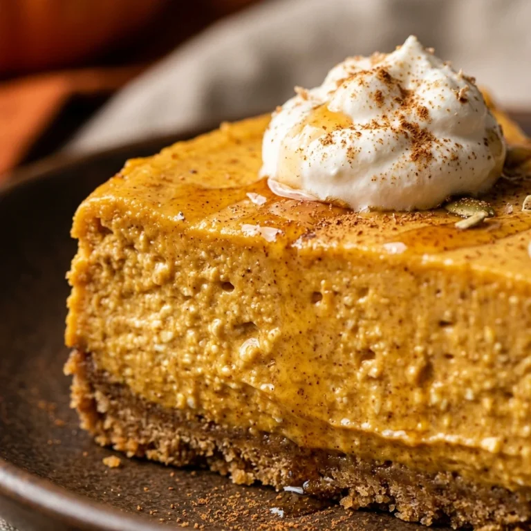 Cottage Cheese Pumpkin Cheesecake No Bake