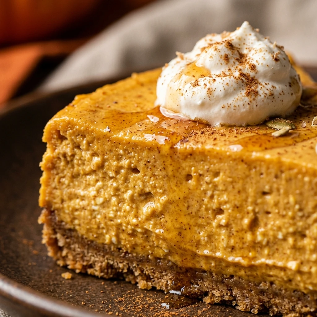 Cottage Cheese Pumpkin Cheesecake No Bake