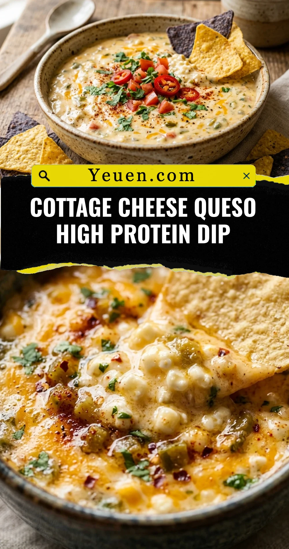 Cottage Cheese Queso High Protein Dip