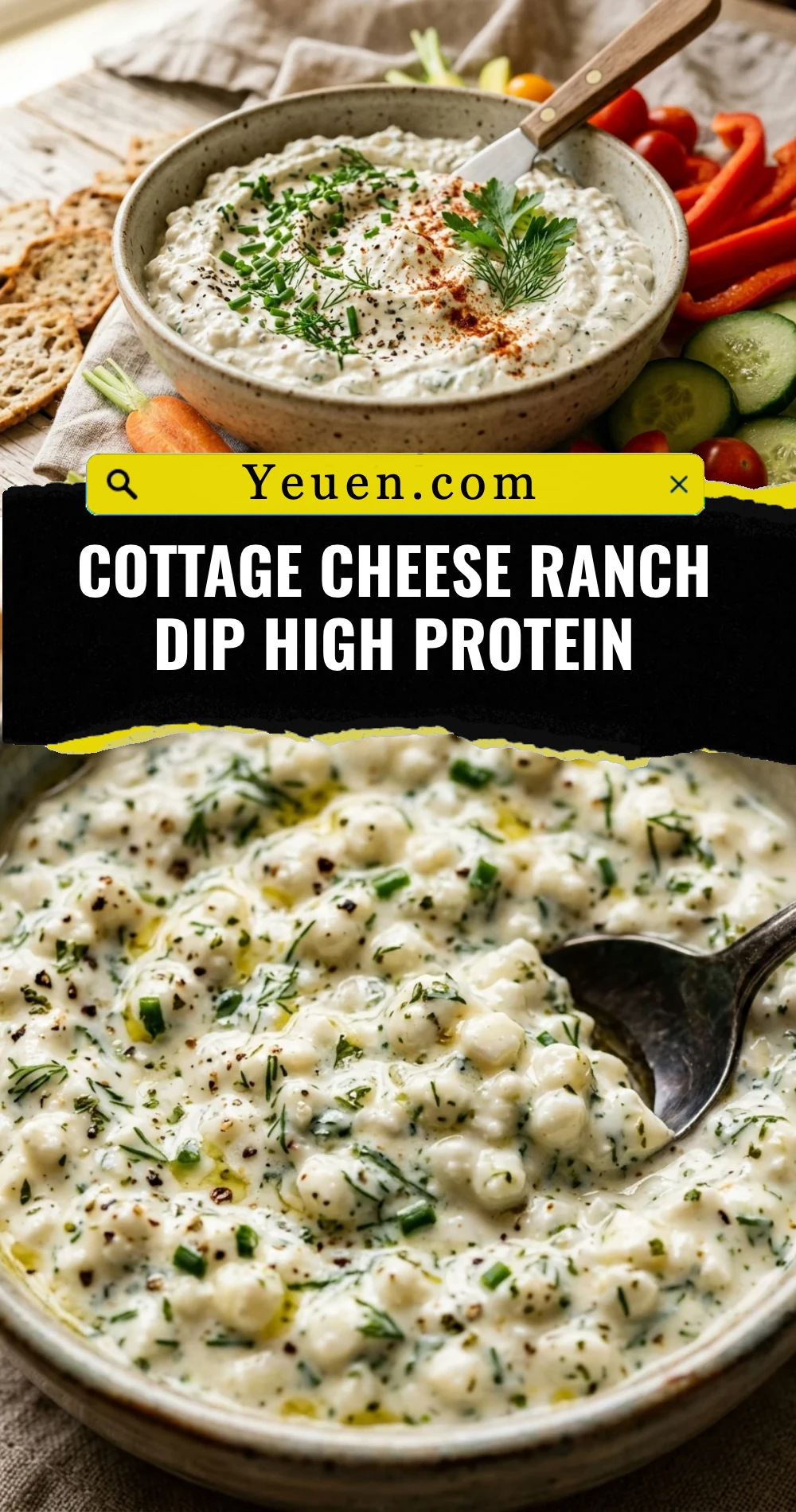 Cottage Cheese Ranch Dip High Protein