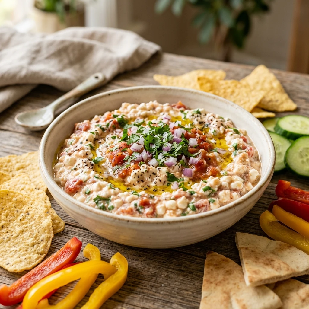 Cottage Cheese Salsa Dip High Protein 2 Ingredient