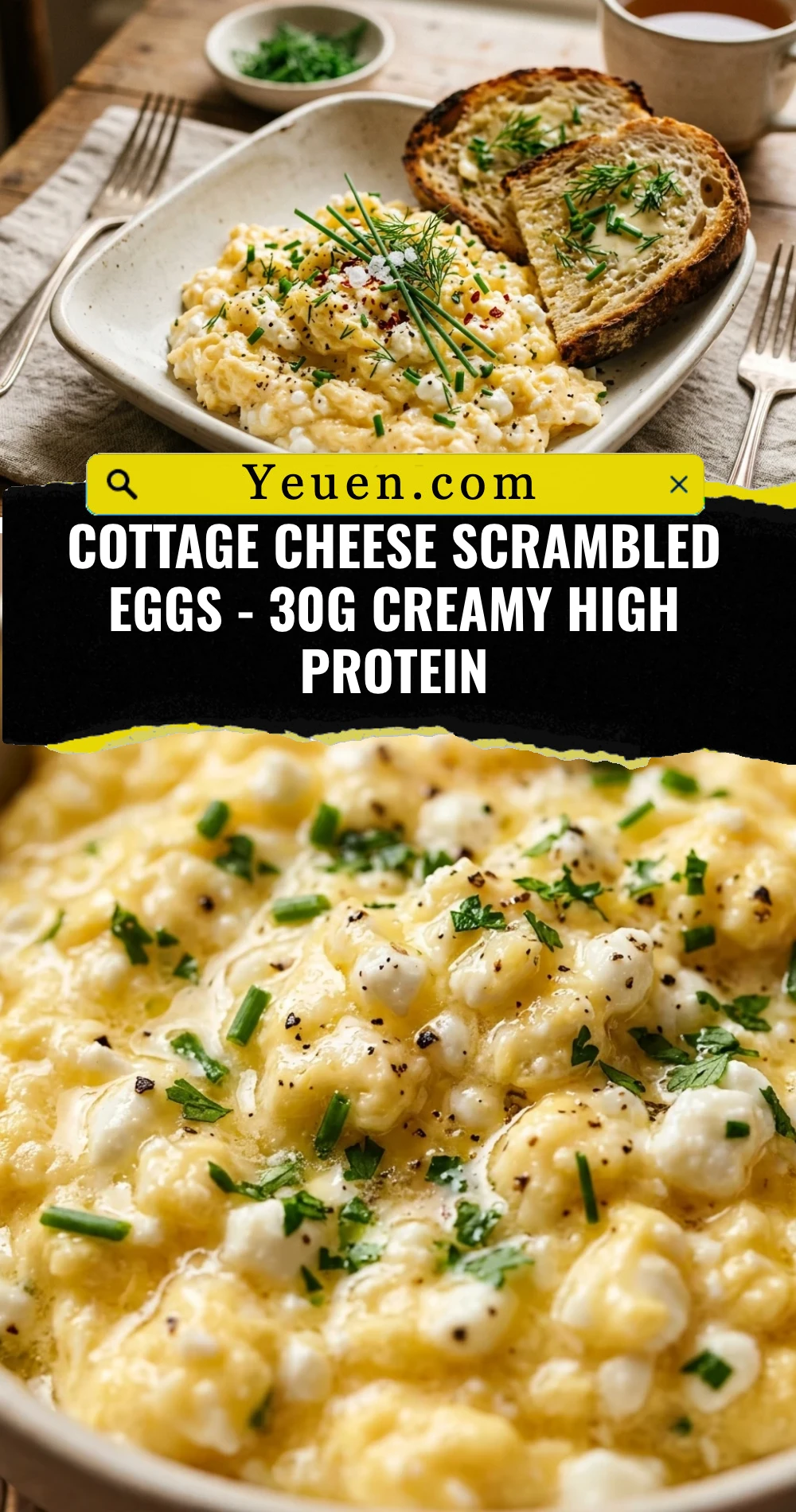 Cottage Cheese Scrambled Eggs - 30g Creamy High Protein