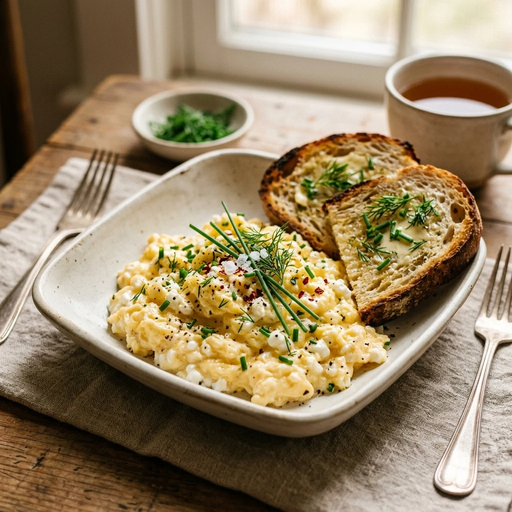 Cottage Cheese Scrambled Eggs - 30g Creamy High Protein