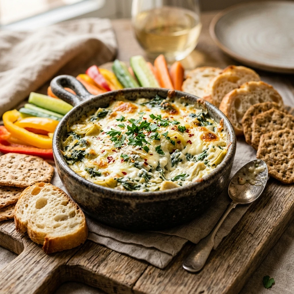 Cottage Cheese Spinach Artichoke Dip High Protein