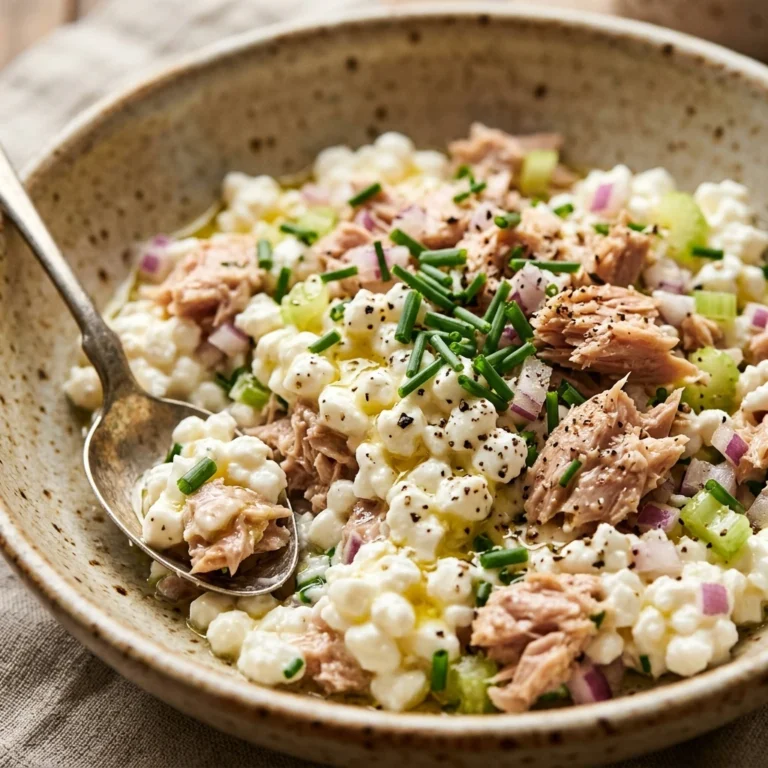 Cottage Cheese Tuna Salad High Protein 30g