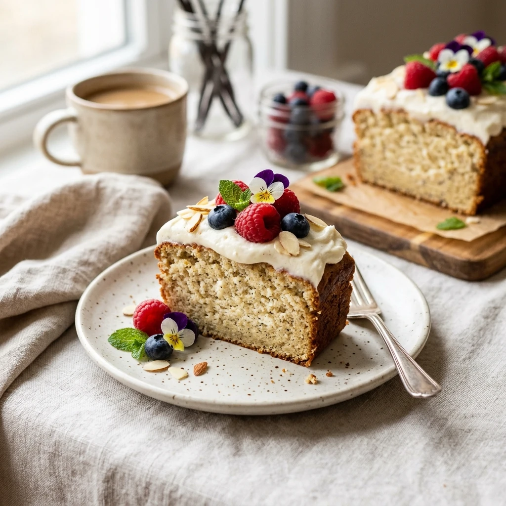 Cottage Cheese Vanilla Cake High Protein 20g+ Easy Bakery Style