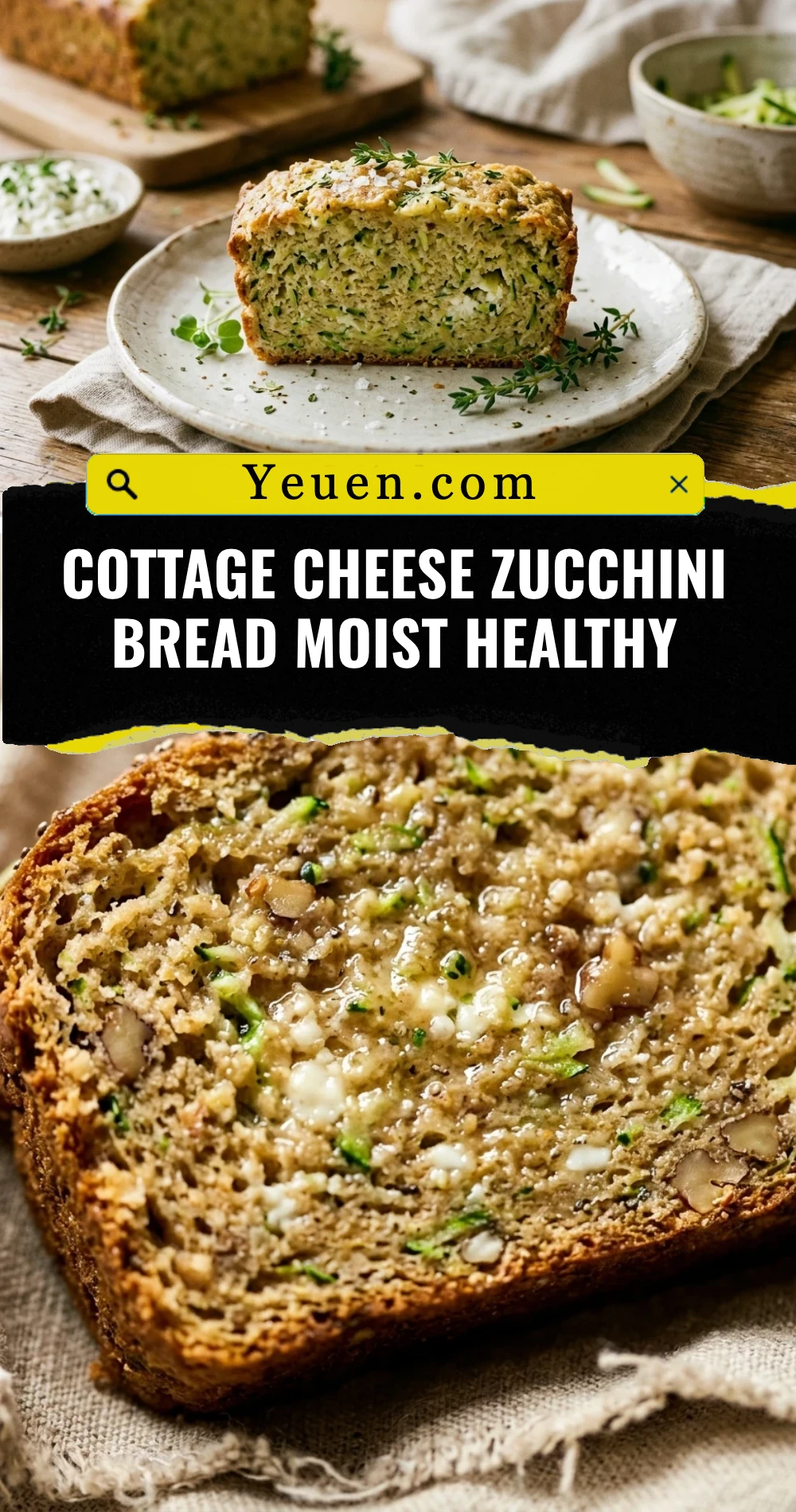Cottage Cheese Zucchini Bread Moist Healthy