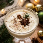 Cozy Christmas Eggnog Mocktail Easy Nonalcoholic Party Holiday Winter