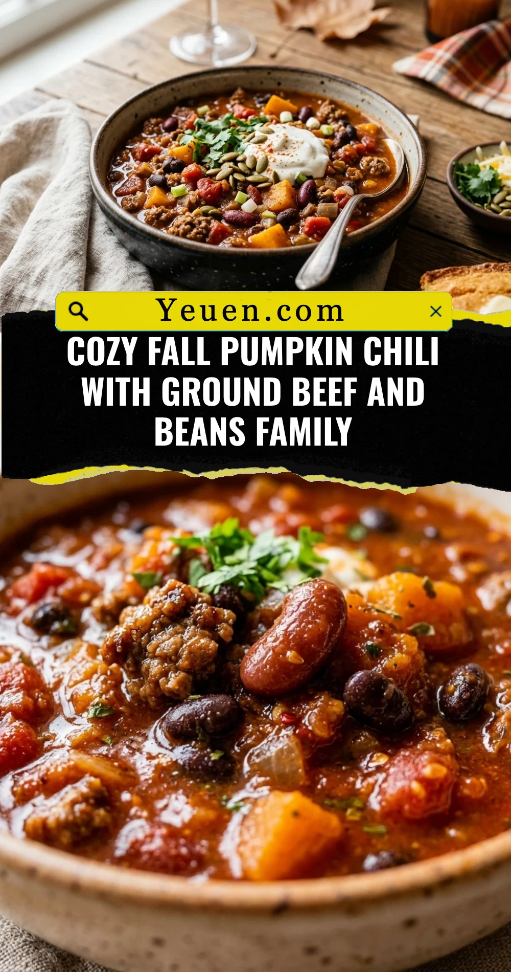 Cozy Fall Pumpkin Chili With Ground Beef And Beans Family