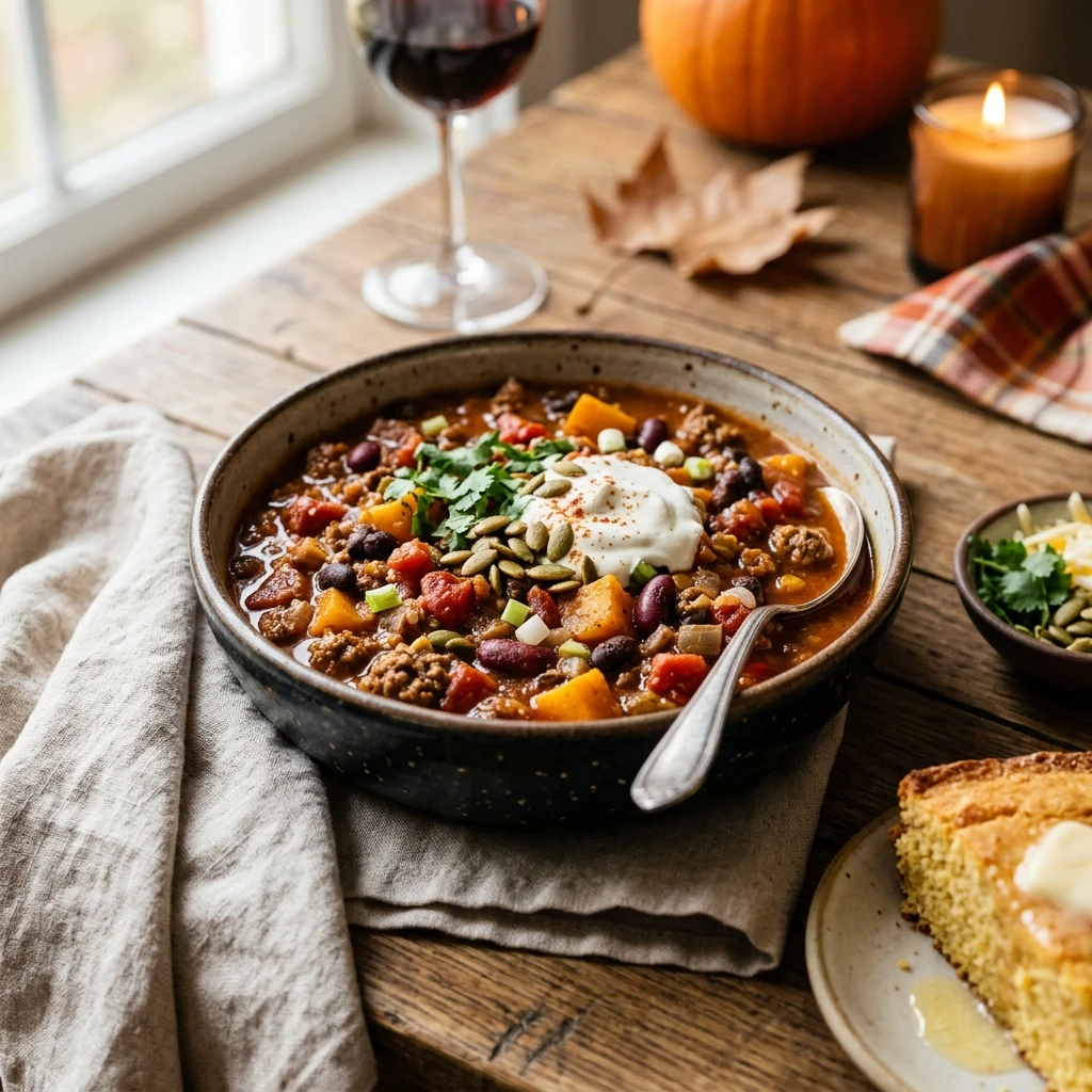 Cozy Fall Pumpkin Chili With Ground Beef And Beans Family