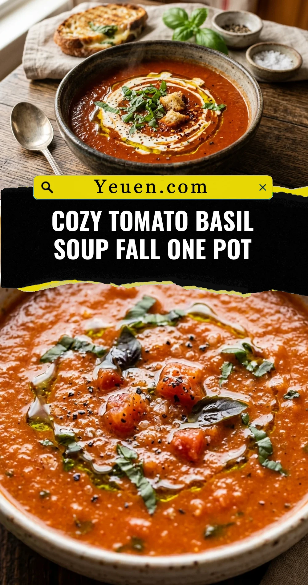 Cozy Tomato Basil Soup Fall One Pot