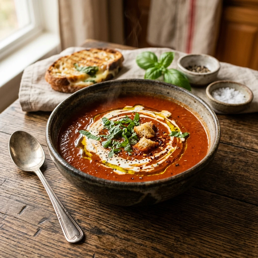 Cozy Tomato Basil Soup Fall One Pot