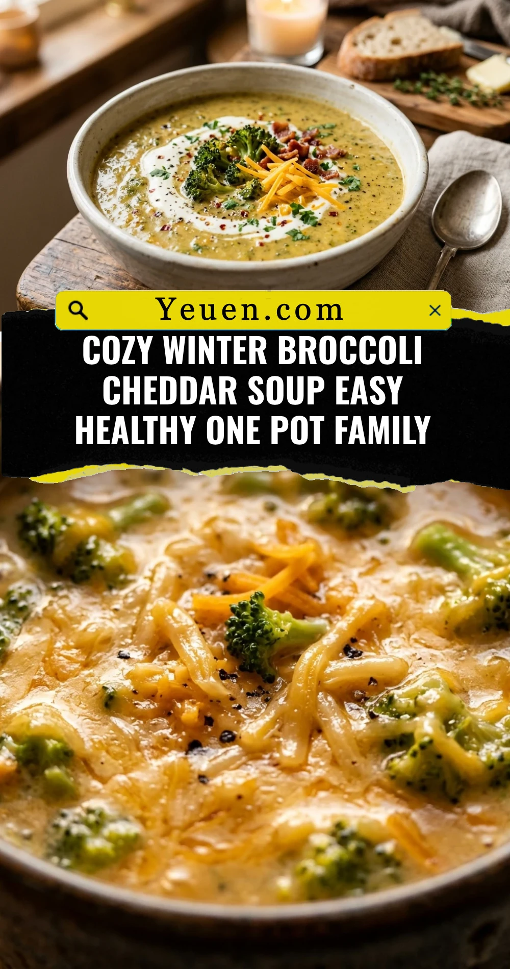 Cozy Winter Broccoli Cheddar Soup Easy Healthy One Pot Family