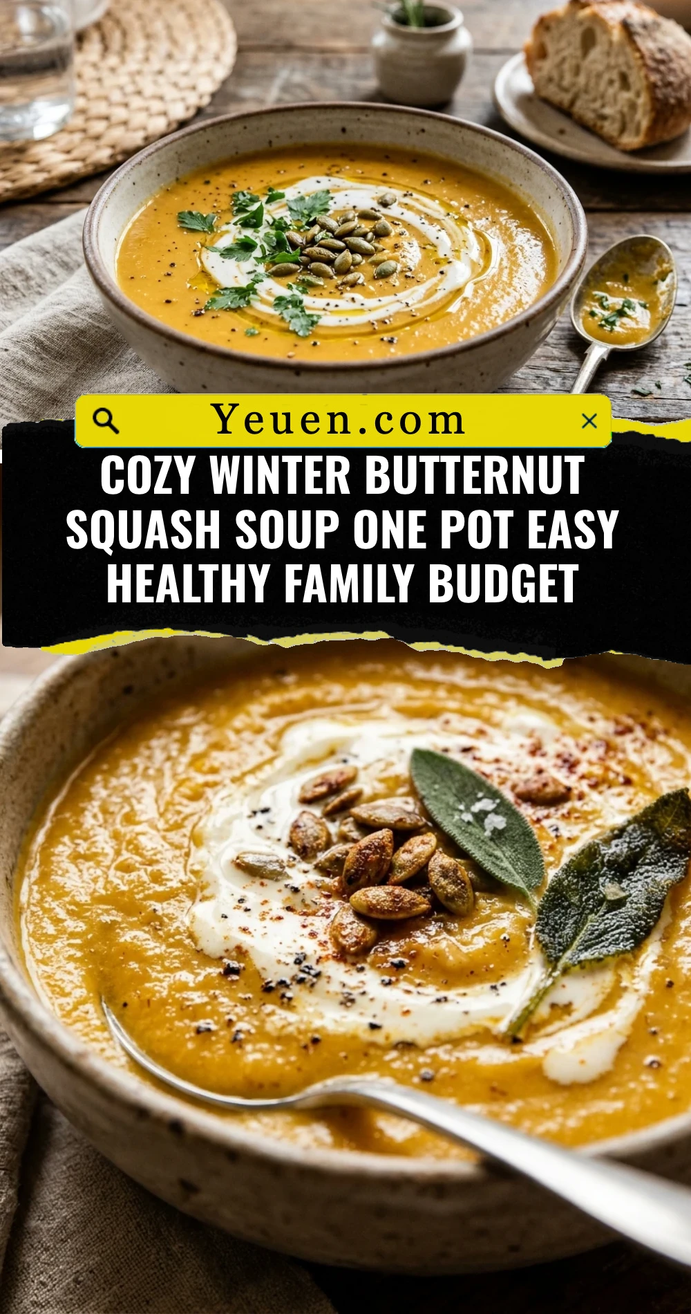 Cozy Winter Butternut Squash Soup One Pot Easy Healthy Family Budget