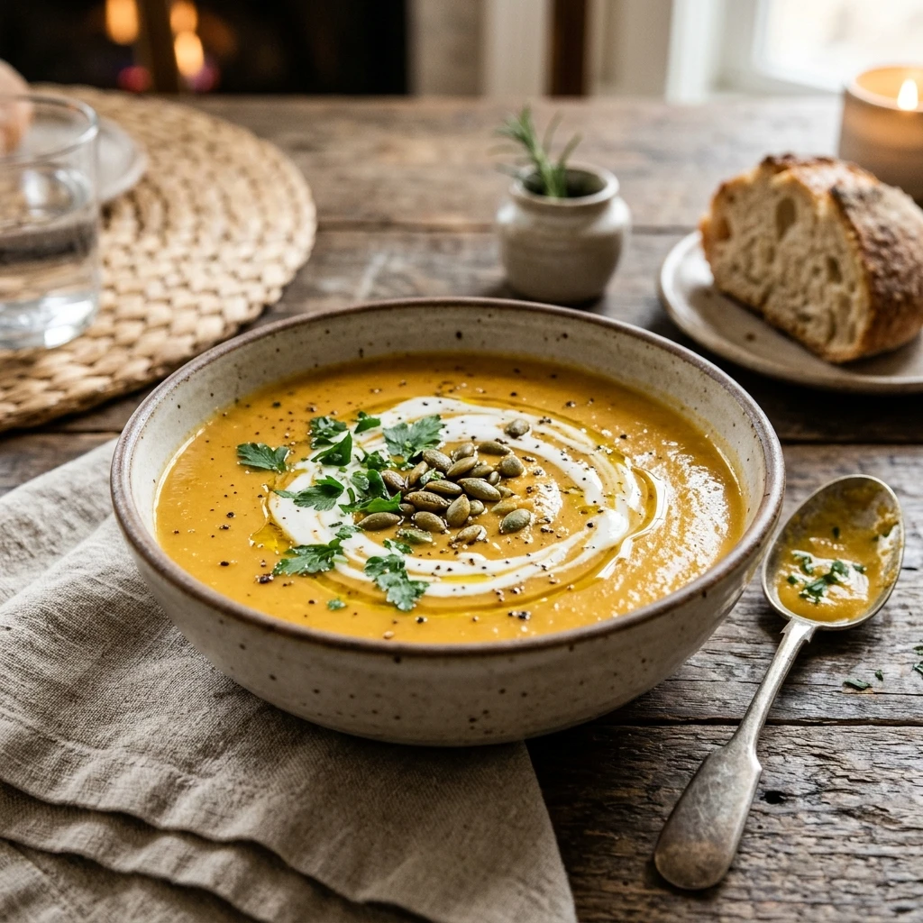 Cozy Winter Butternut Squash Soup One Pot Easy Healthy Family Budget