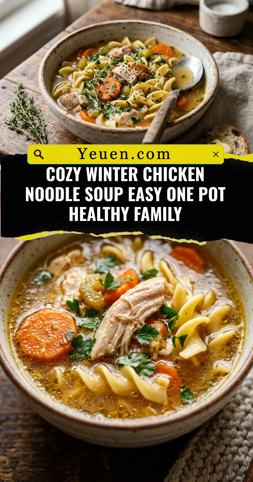 Cozy Winter Chicken Noodle Soup Easy One Pot Healthy Family