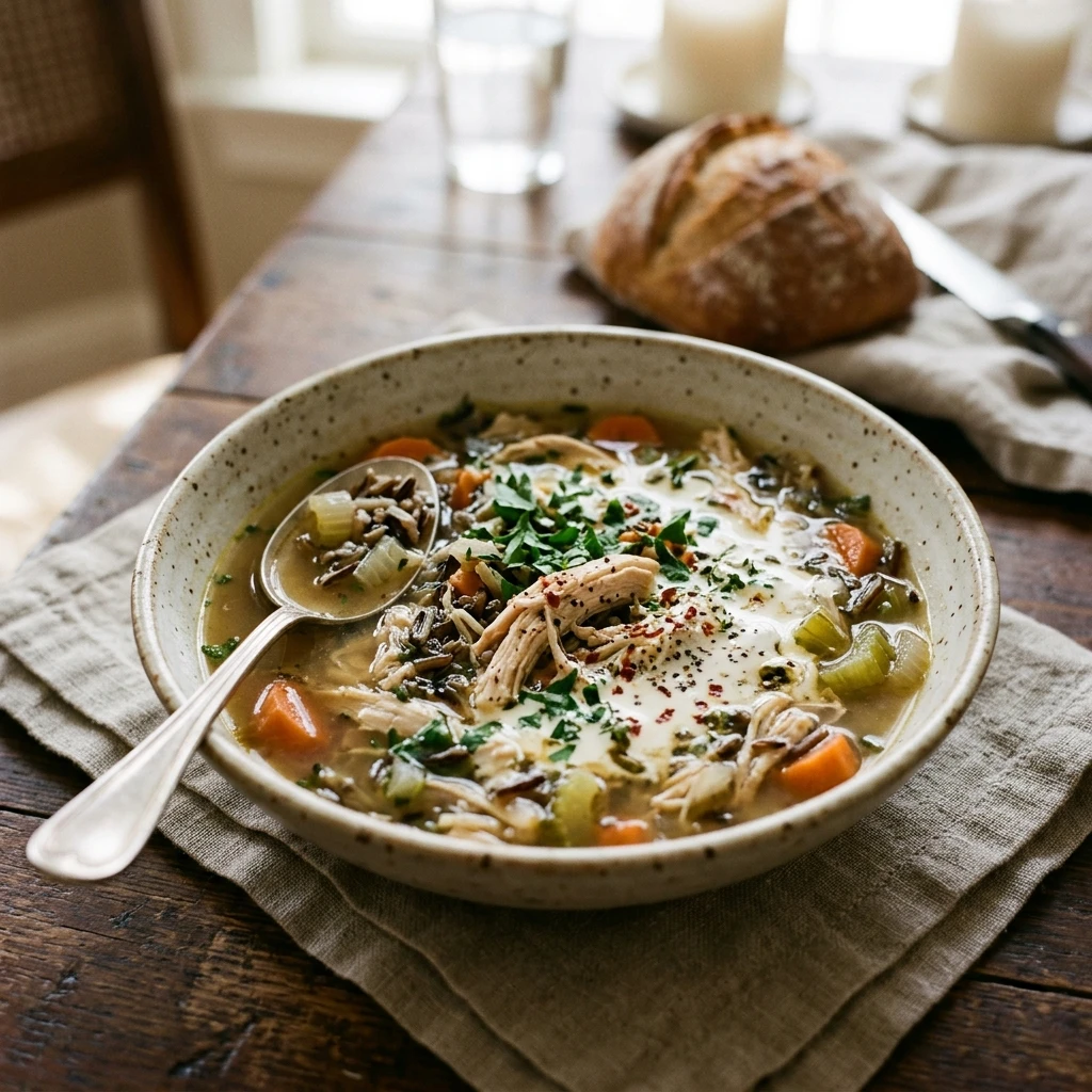 Cozy Winter Chicken Wild Rice Soup Easy Healthy One Pot Family