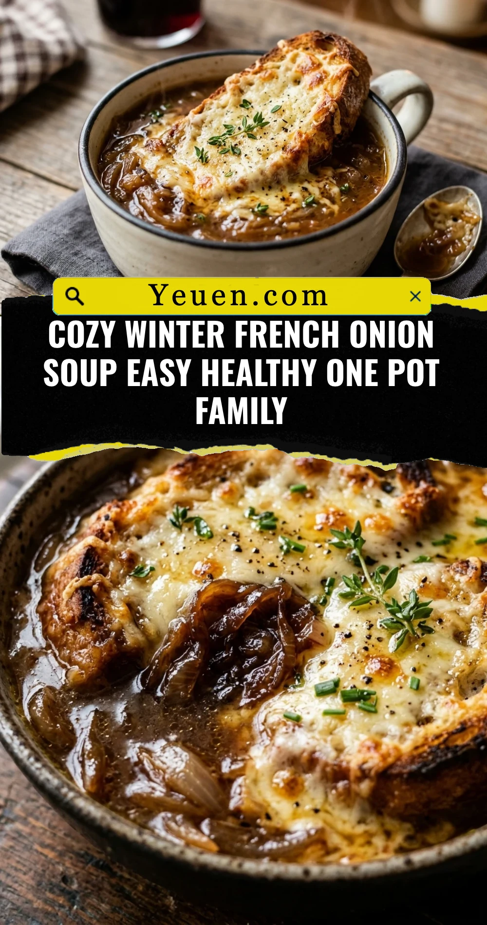 Cozy Winter French Onion Soup Easy Healthy One Pot Family
