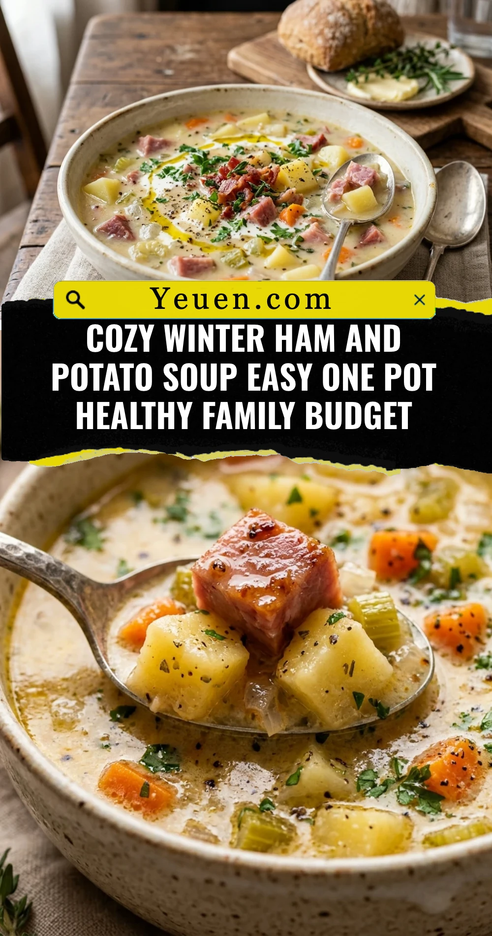 Cozy Winter Ham And Potato Soup Easy One Pot Healthy Family Budget