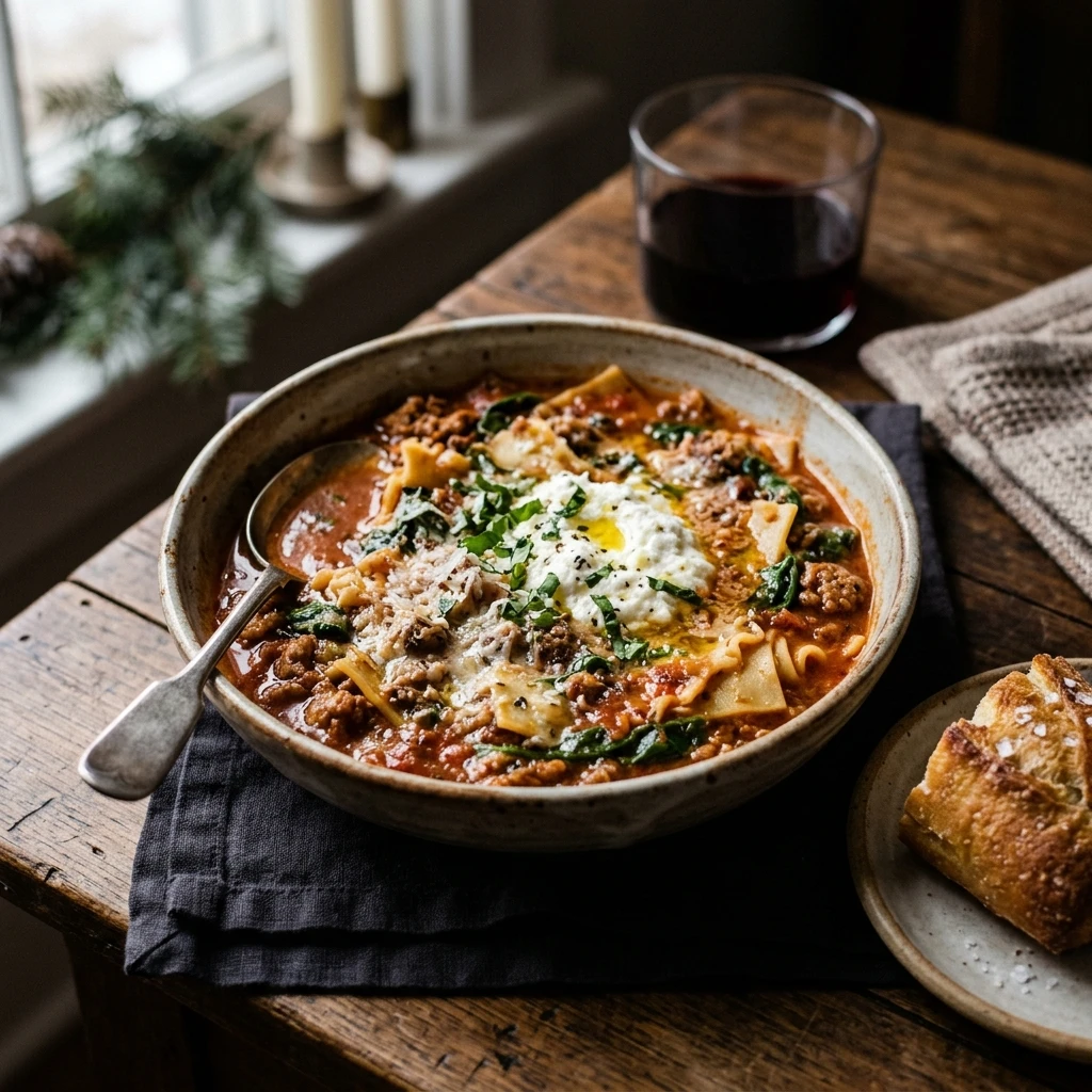 Cozy Winter Lasagna Soup One Pot Easy Healthy Budget Family