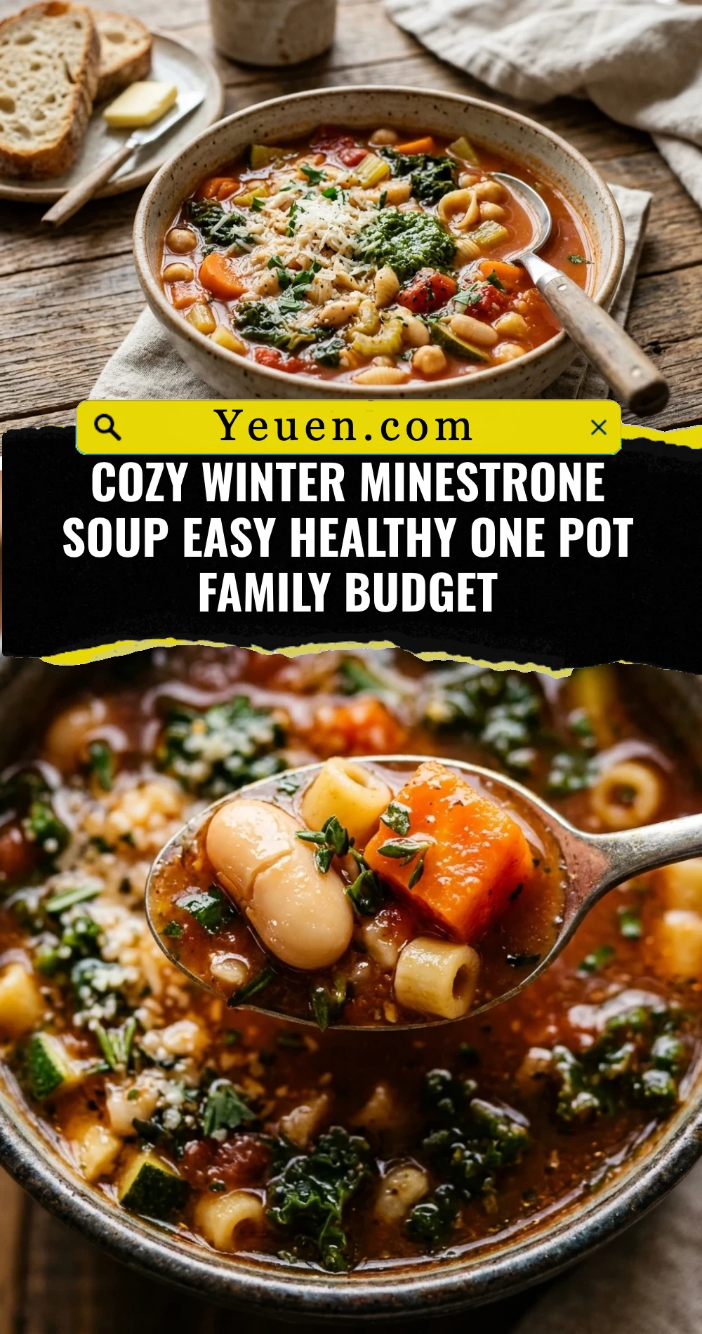 Cozy Winter Minestrone Soup Easy Healthy One Pot Family Budget