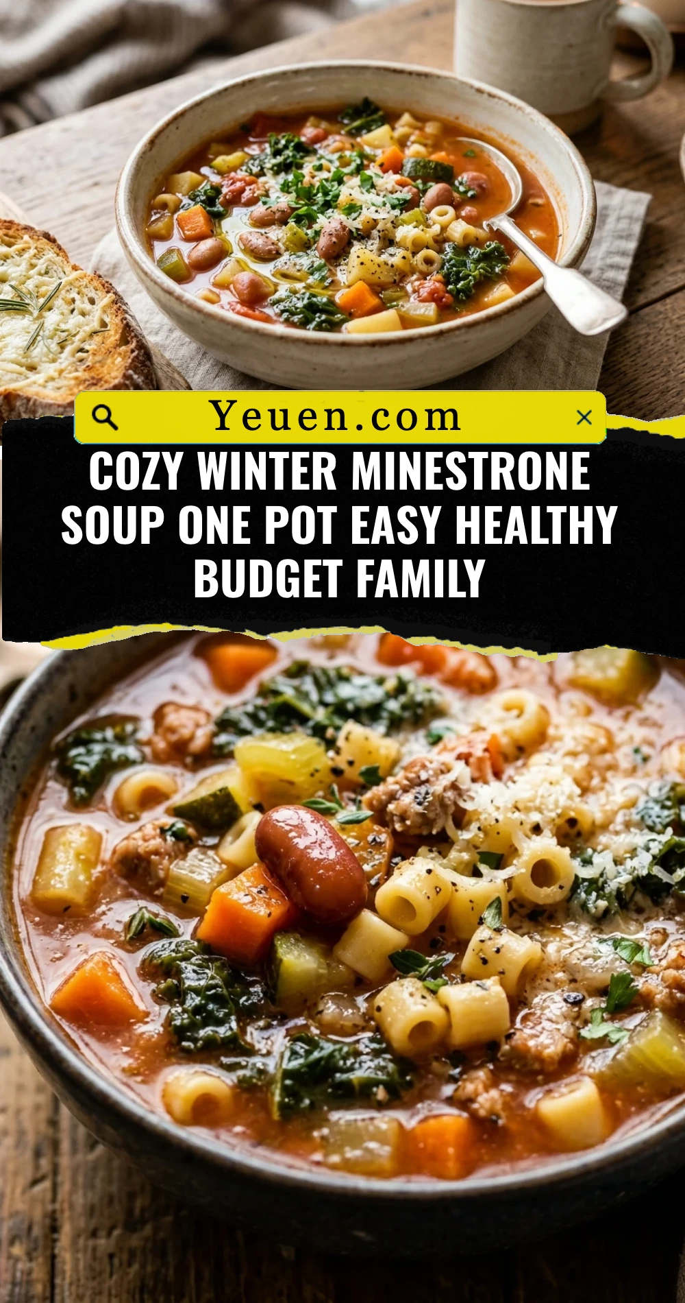 Cozy Winter Minestrone Soup One Pot Easy Healthy Budget Family