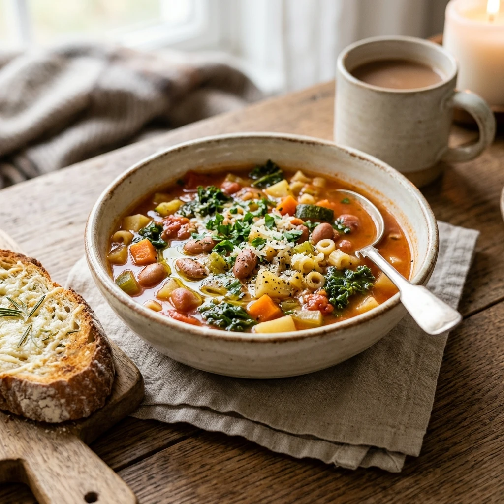 Cozy Winter Minestrone Soup One Pot Easy Healthy Budget Family
