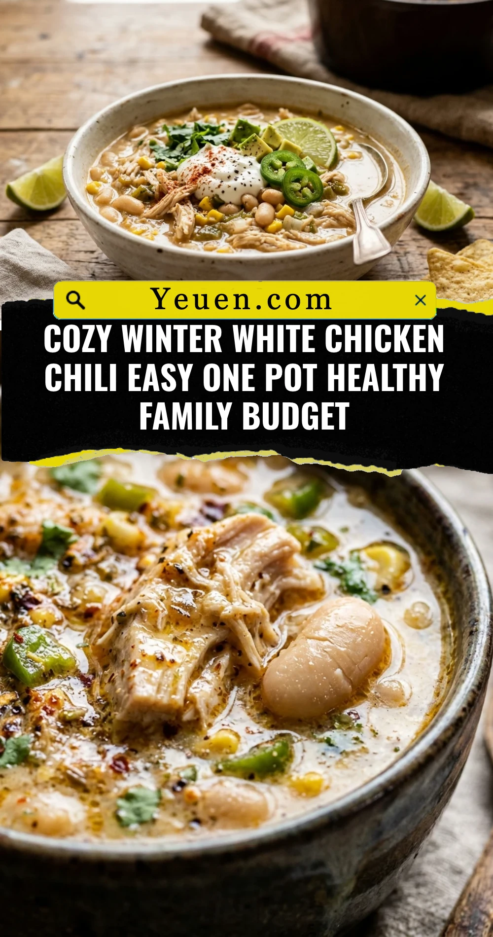 Cozy Winter White Chicken Chili Easy One Pot Healthy Family Budget
