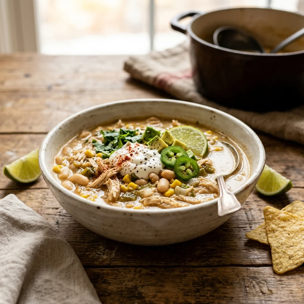 Cozy Winter White Chicken Chili Easy One Pot Healthy Family Budget