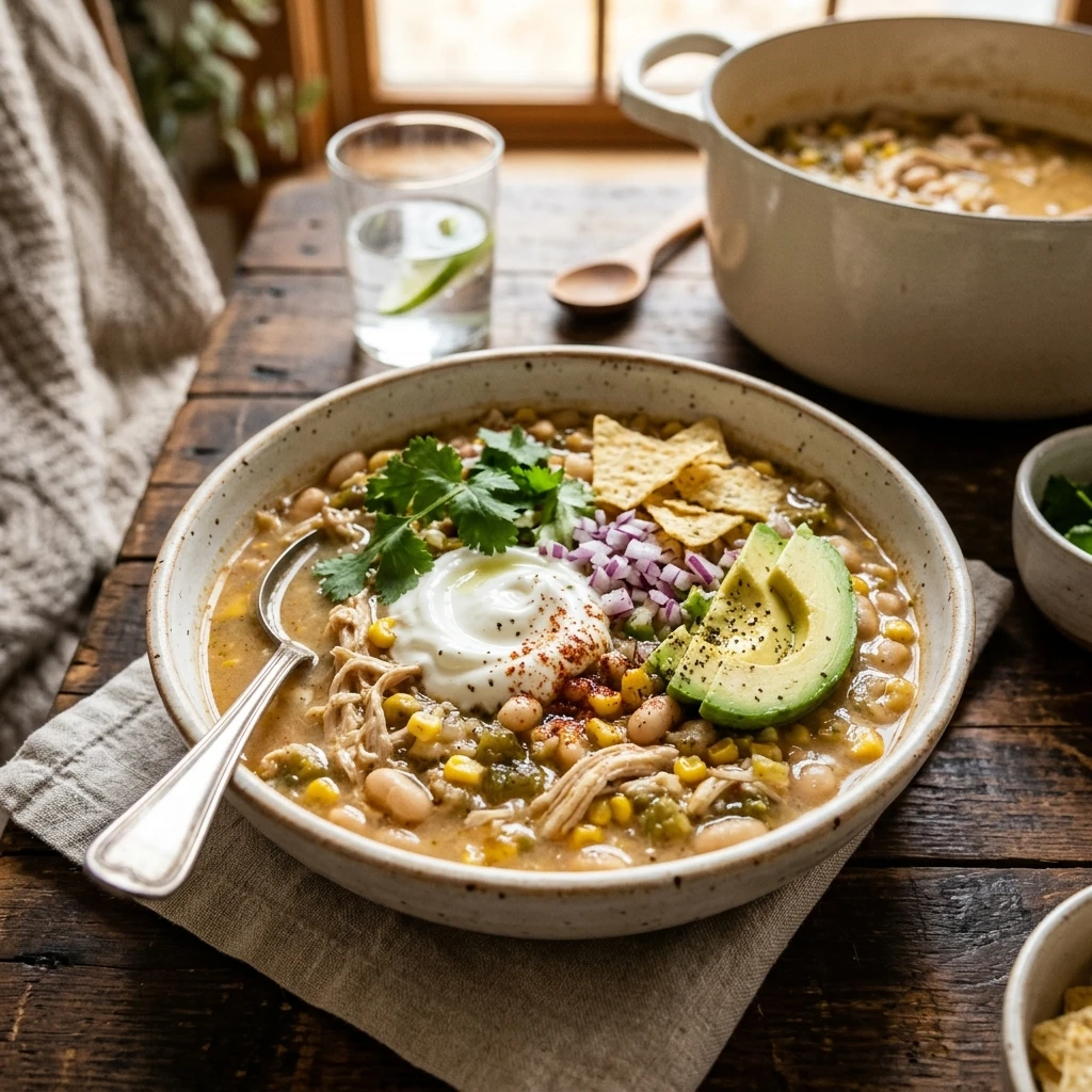 Cozy Winter White Chicken Chili One Pot Easy Healthy Budget Family