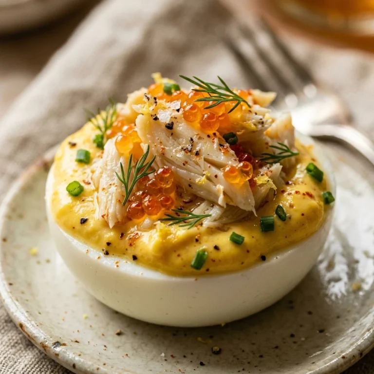 Crab Meat Fancy Deviled Eggs