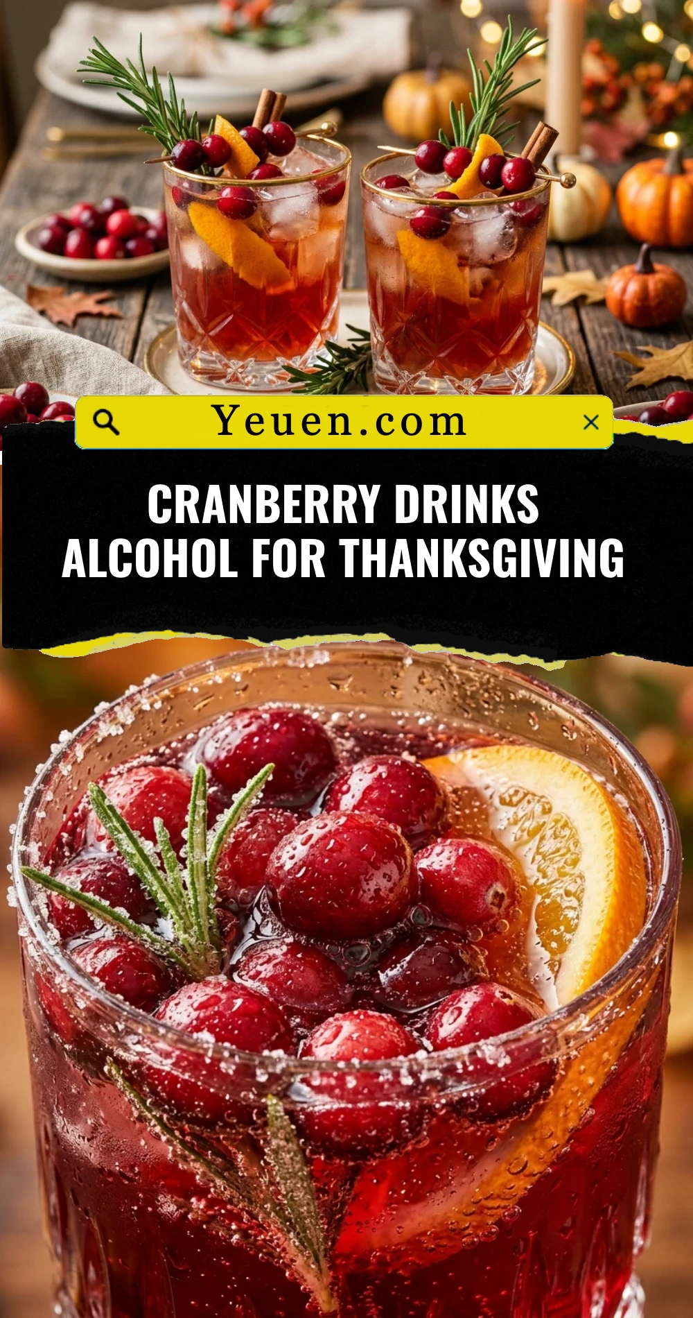 Cranberry Drinks Alcohol For Thanksgiving