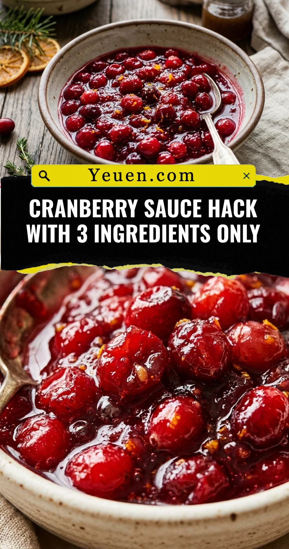 Cranberry Sauce Hack With 3 Ingredients Only