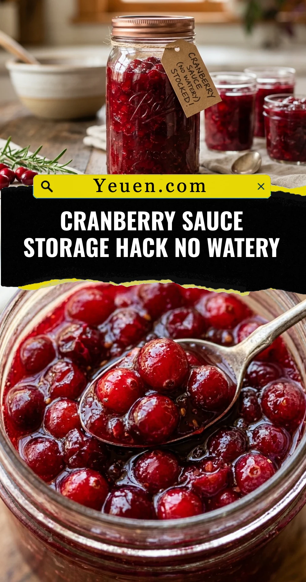 Cranberry Sauce Storage Hack No Watery